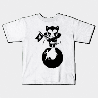 Brownie Magician (space) minimal silhouette white Kids T-Shirt